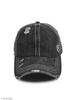 Vintage Washed Distressed Baseball Cap Adjustable Trendy Unstructured Dad Hat